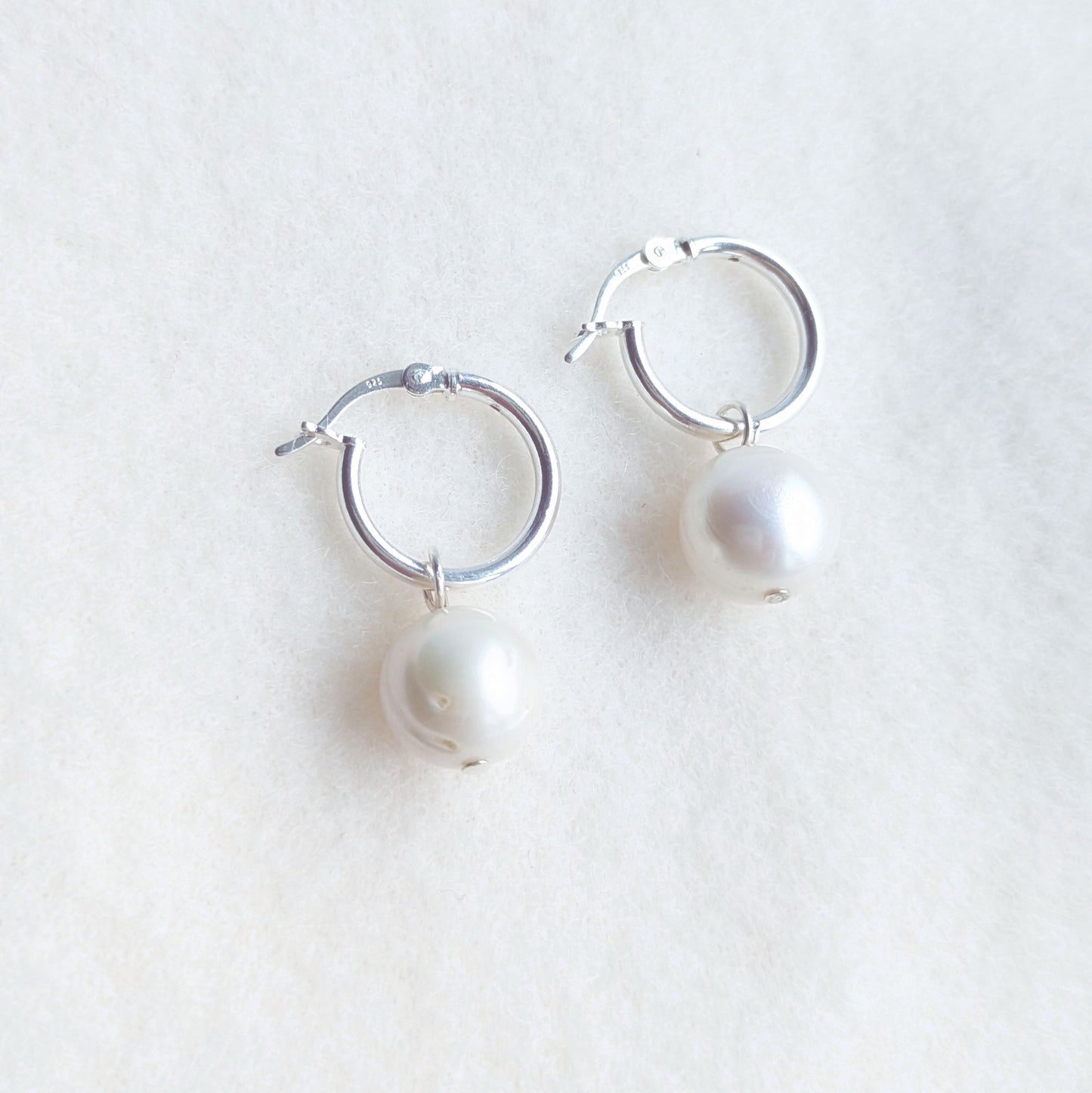 Freshwater Pearl  Hoop Earrings