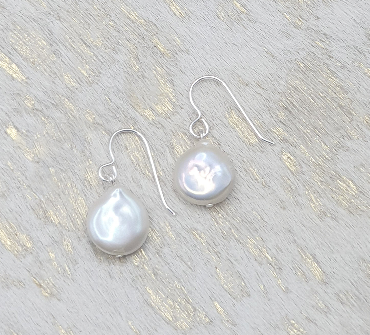 Freshwater Coin Pearl Earrings