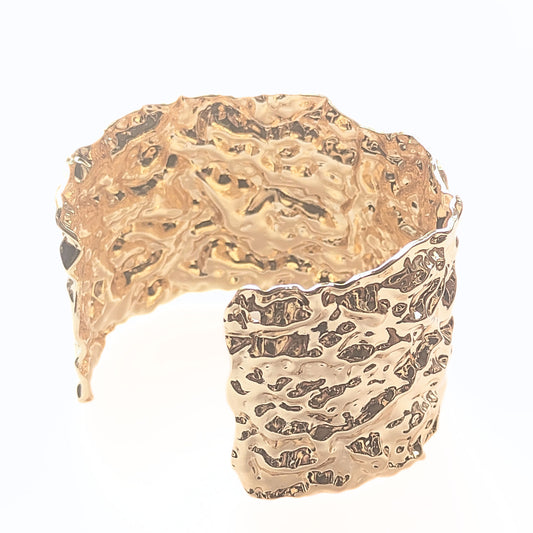 18CT GOLD PLATED FOIL EFFECT BANGLE