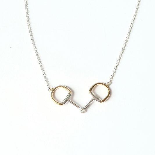 Sterling Silver Solo Snaffle Necklace