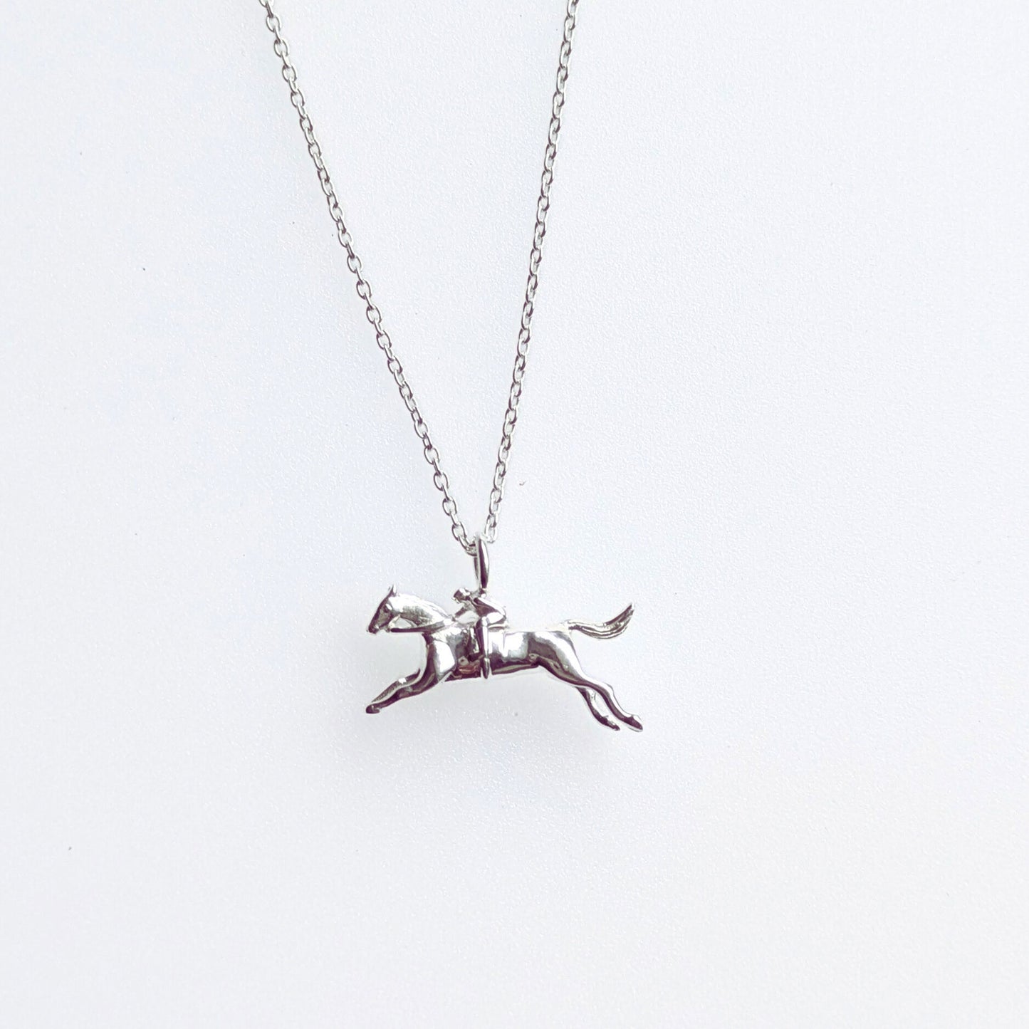Sterling Silver Racehorse Necklace