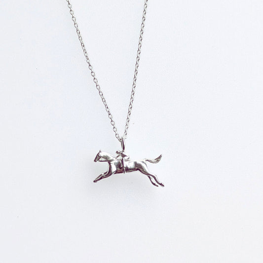 Sterling Silver Racehorse Necklace