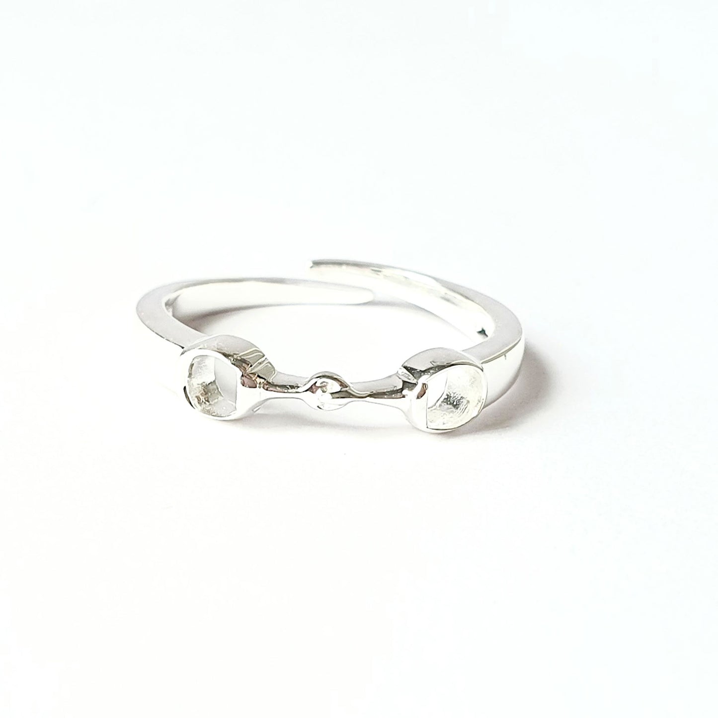 Silver snaffle split ring