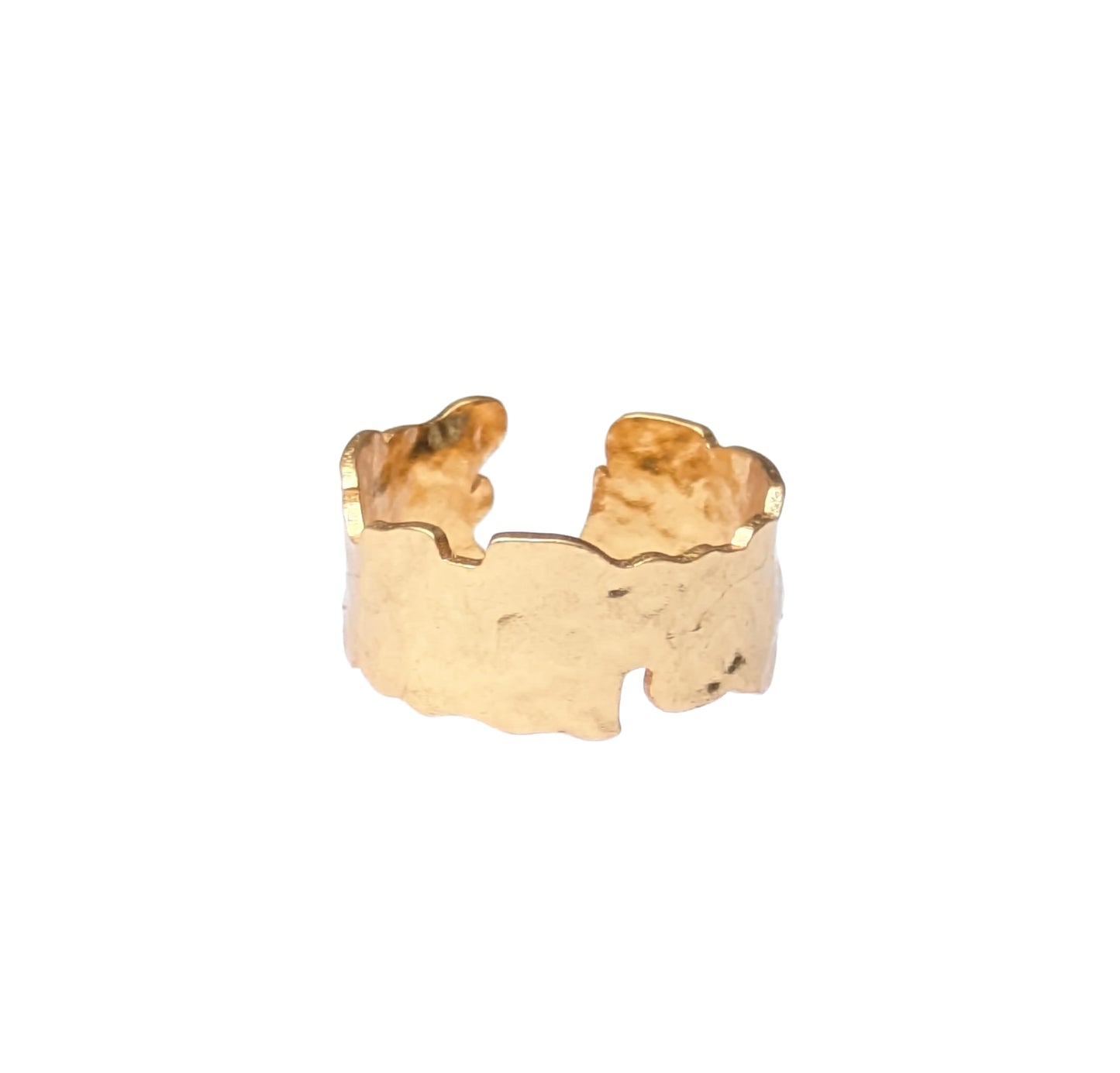 Gold Plated Textured Ring