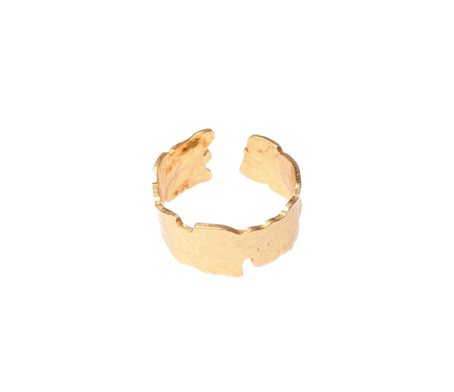 Gold Plated Textured Ring