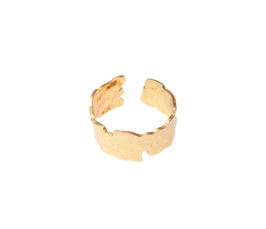 Gold Plated Textured Ring