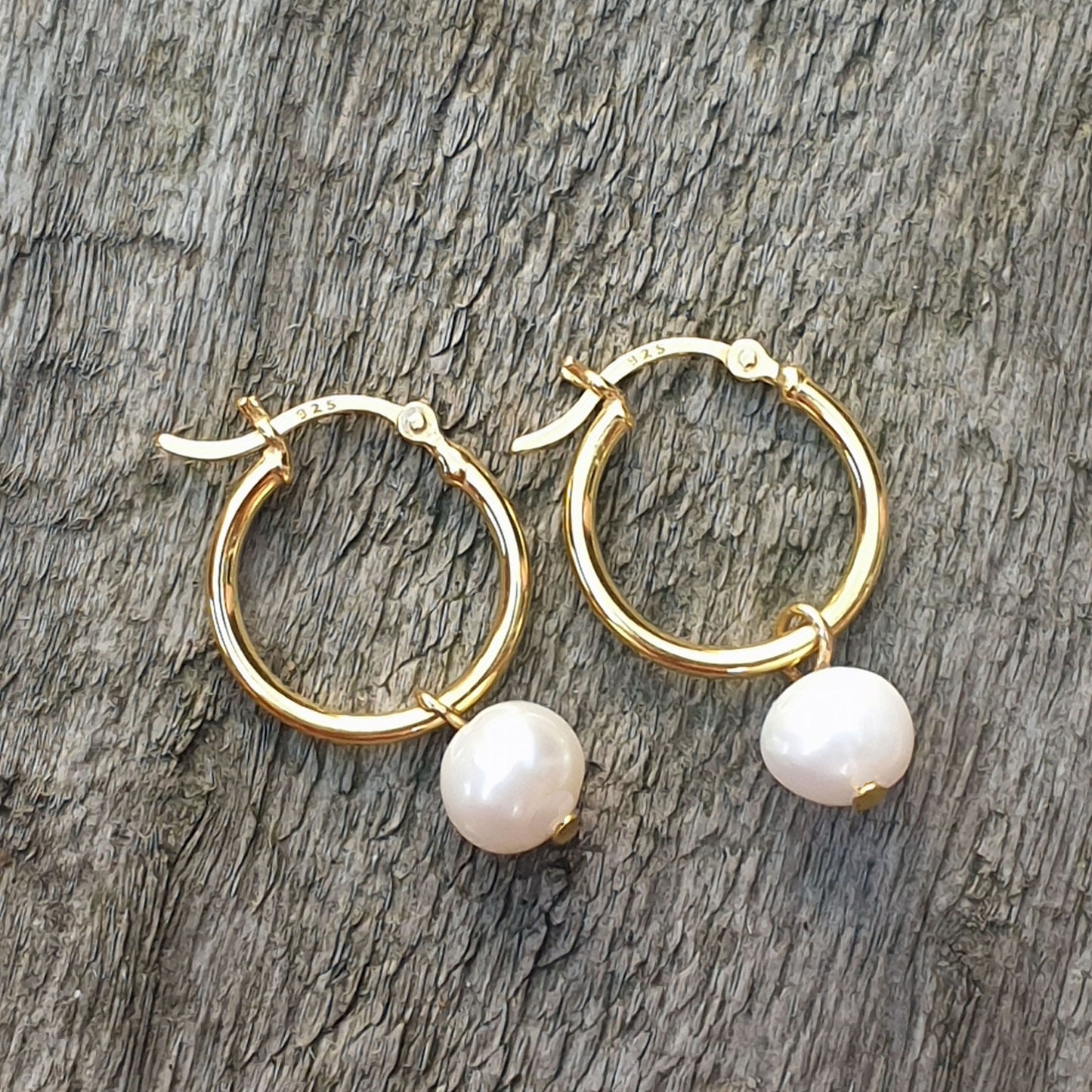 Freshwater Pearl  Hoop Earrings