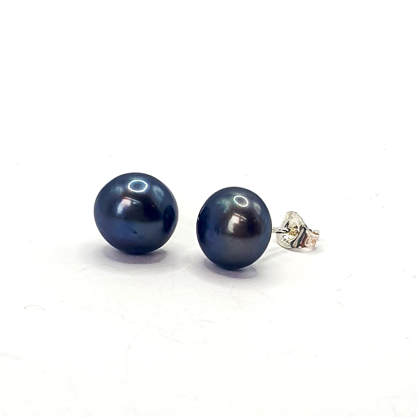 Peacock freshwater pearl stud earrings