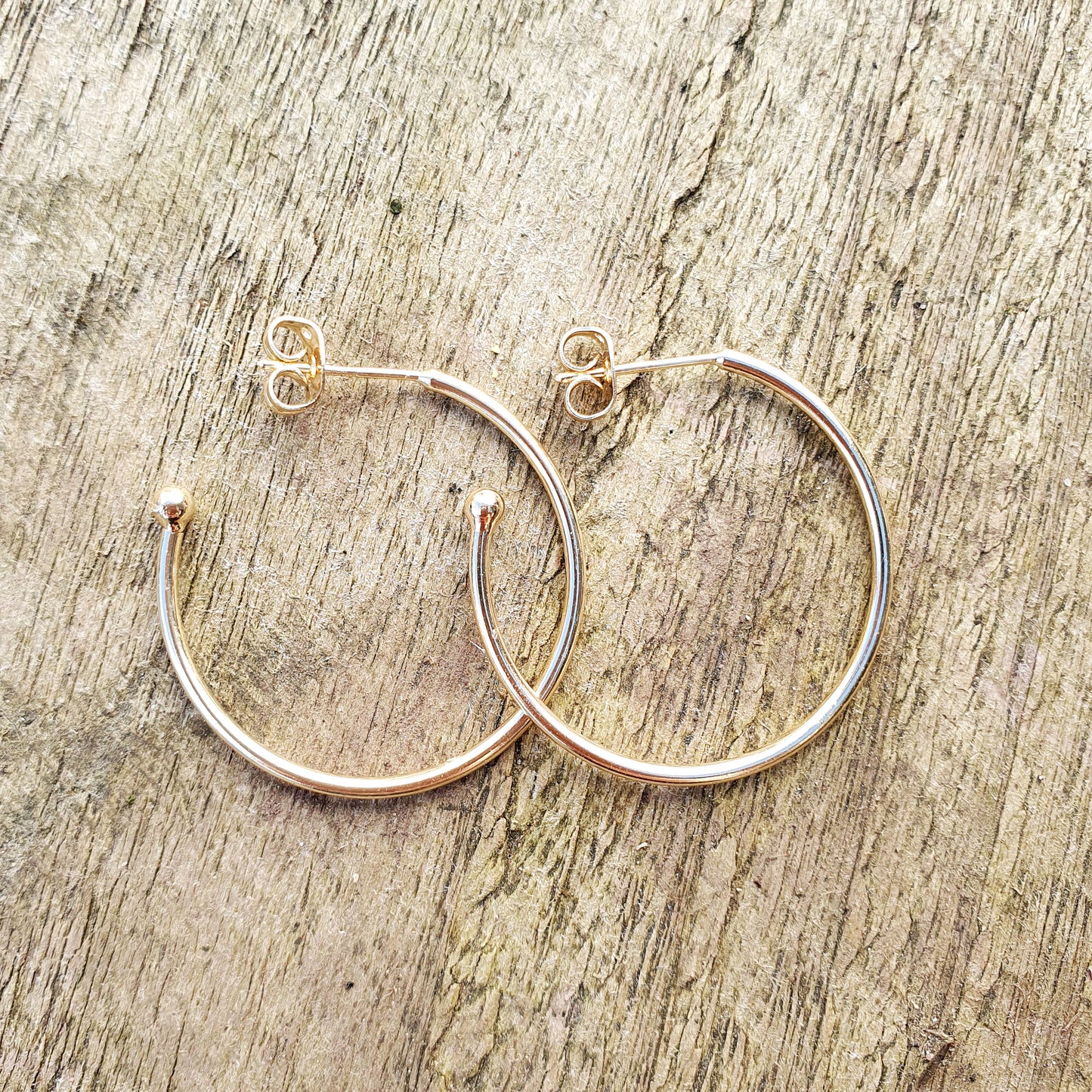 30mm gold plated hoop earrings