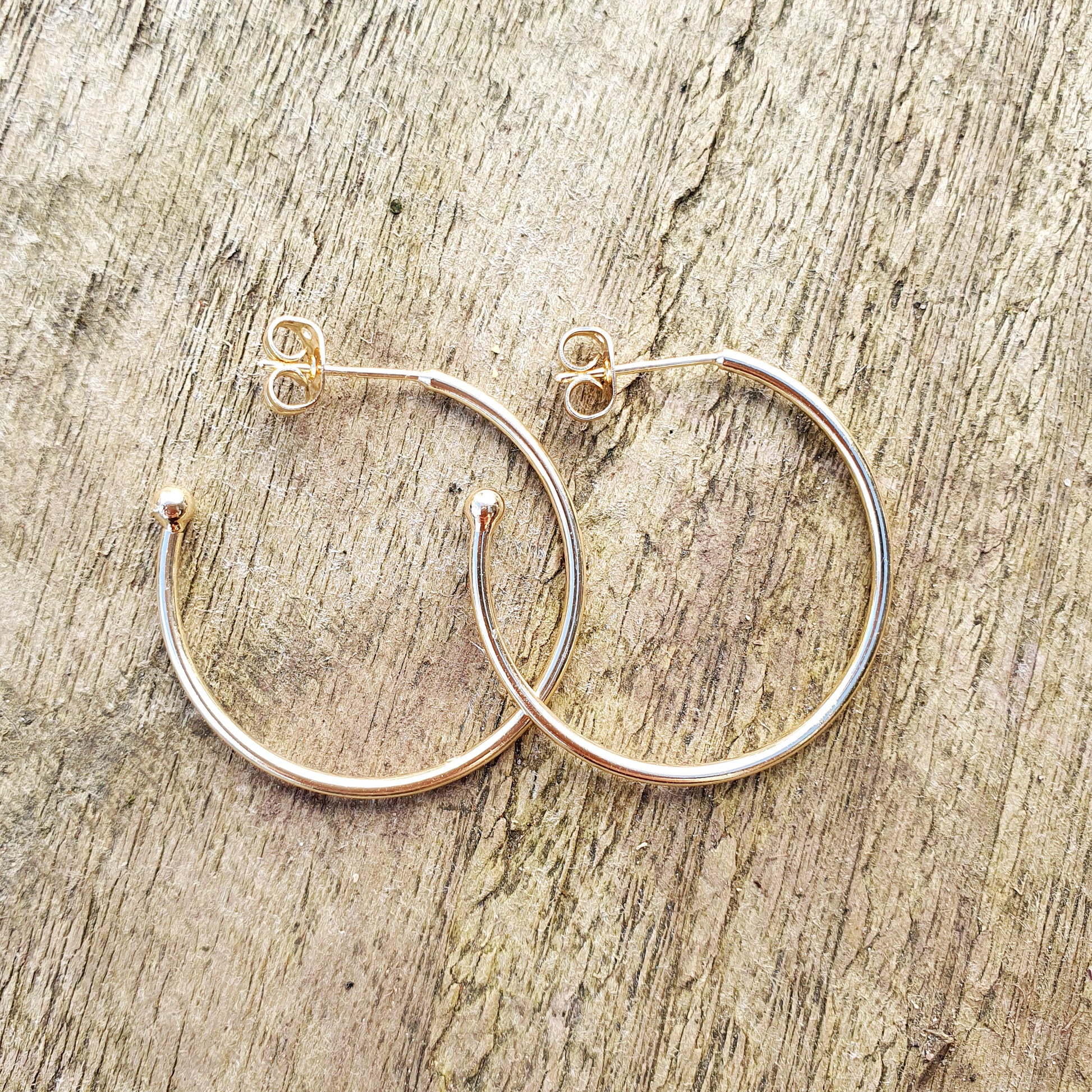 30mm gold plated hoop earrings