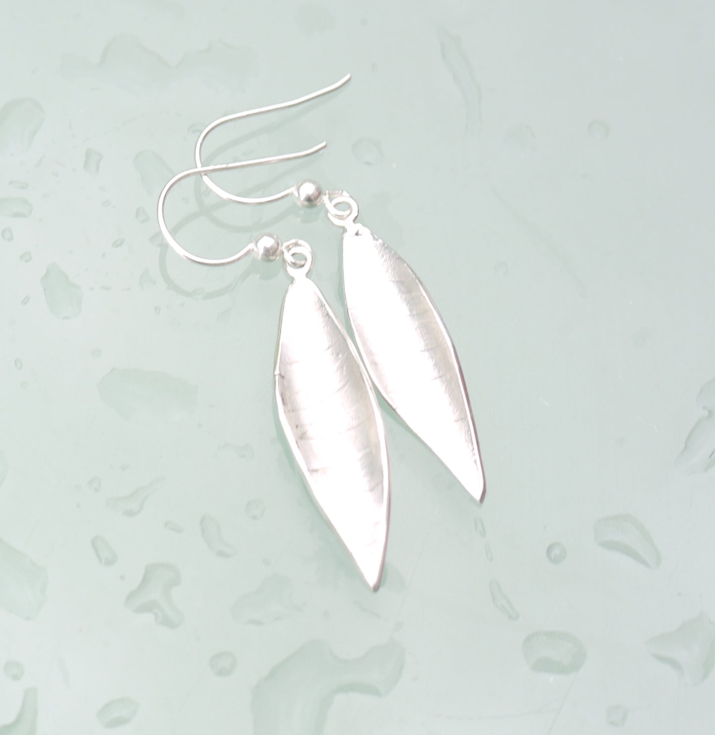 Sterling silver leaf earrings