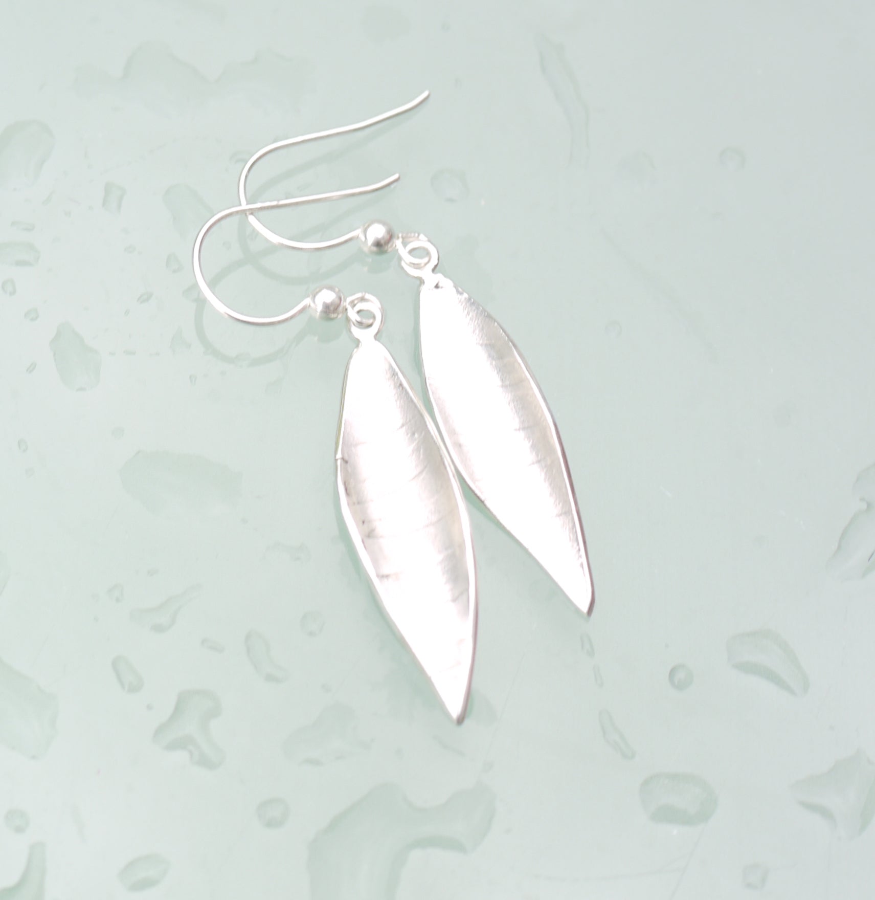 Sterling silver leaf earrings