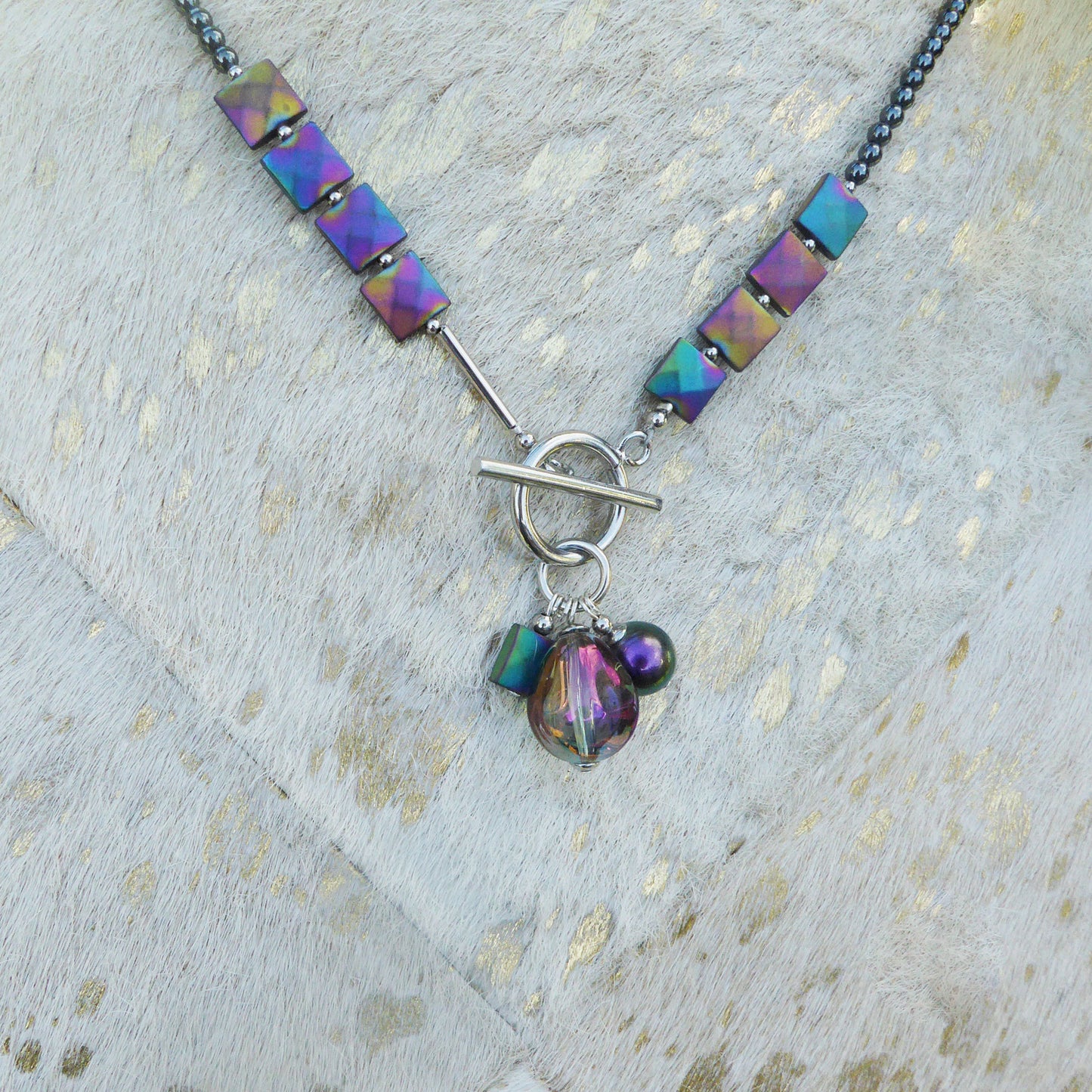 Faceted Hematite Charms