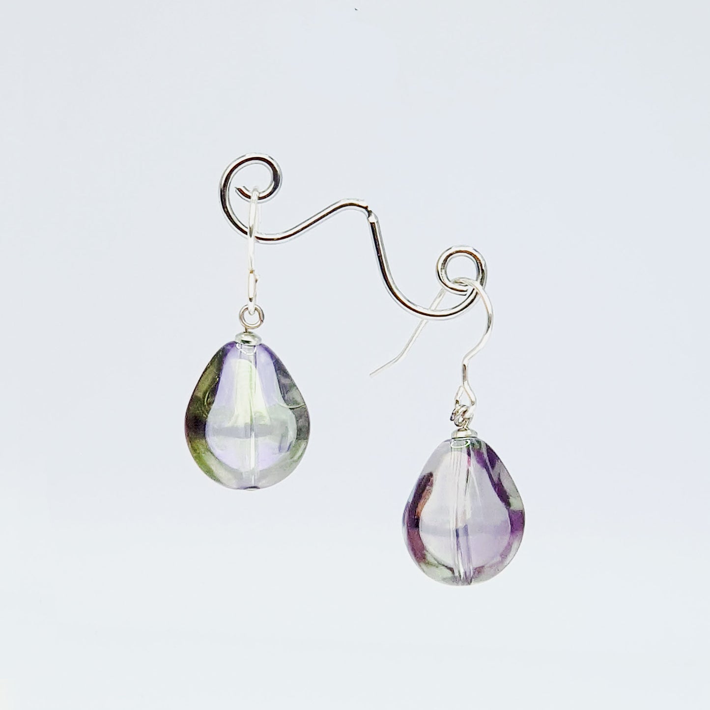 AB crystal on short ear hooks