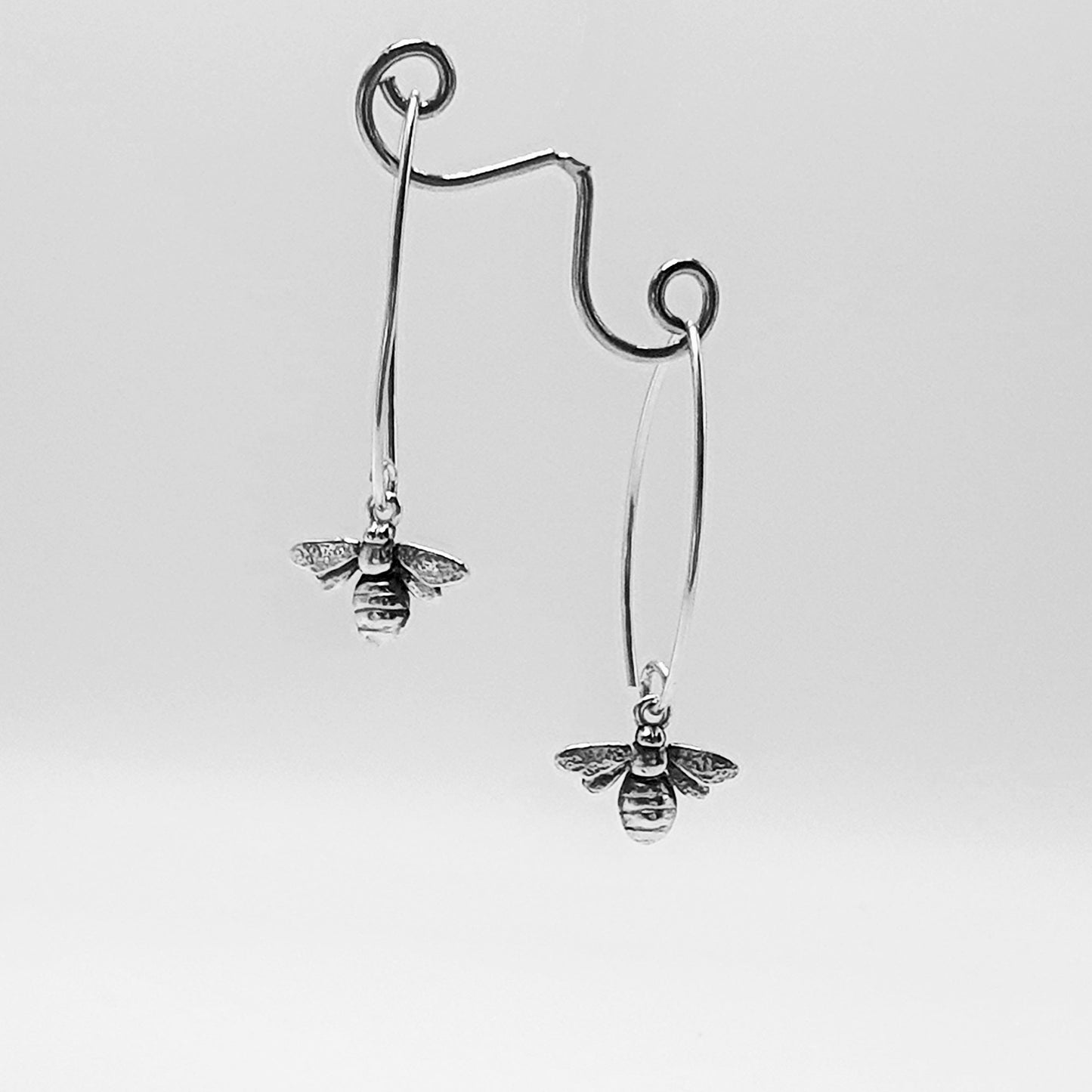 Sterling Silver Bee Earrings
