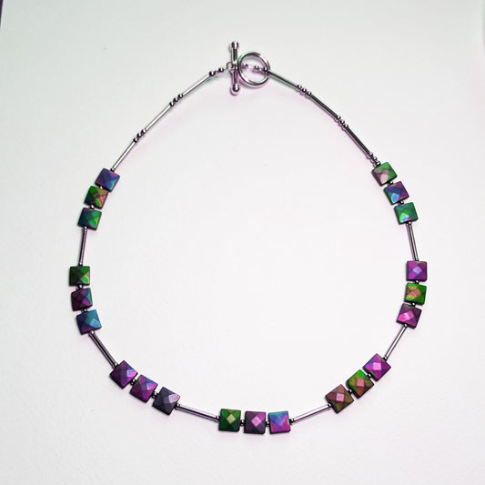 Faceted Hematite Triple