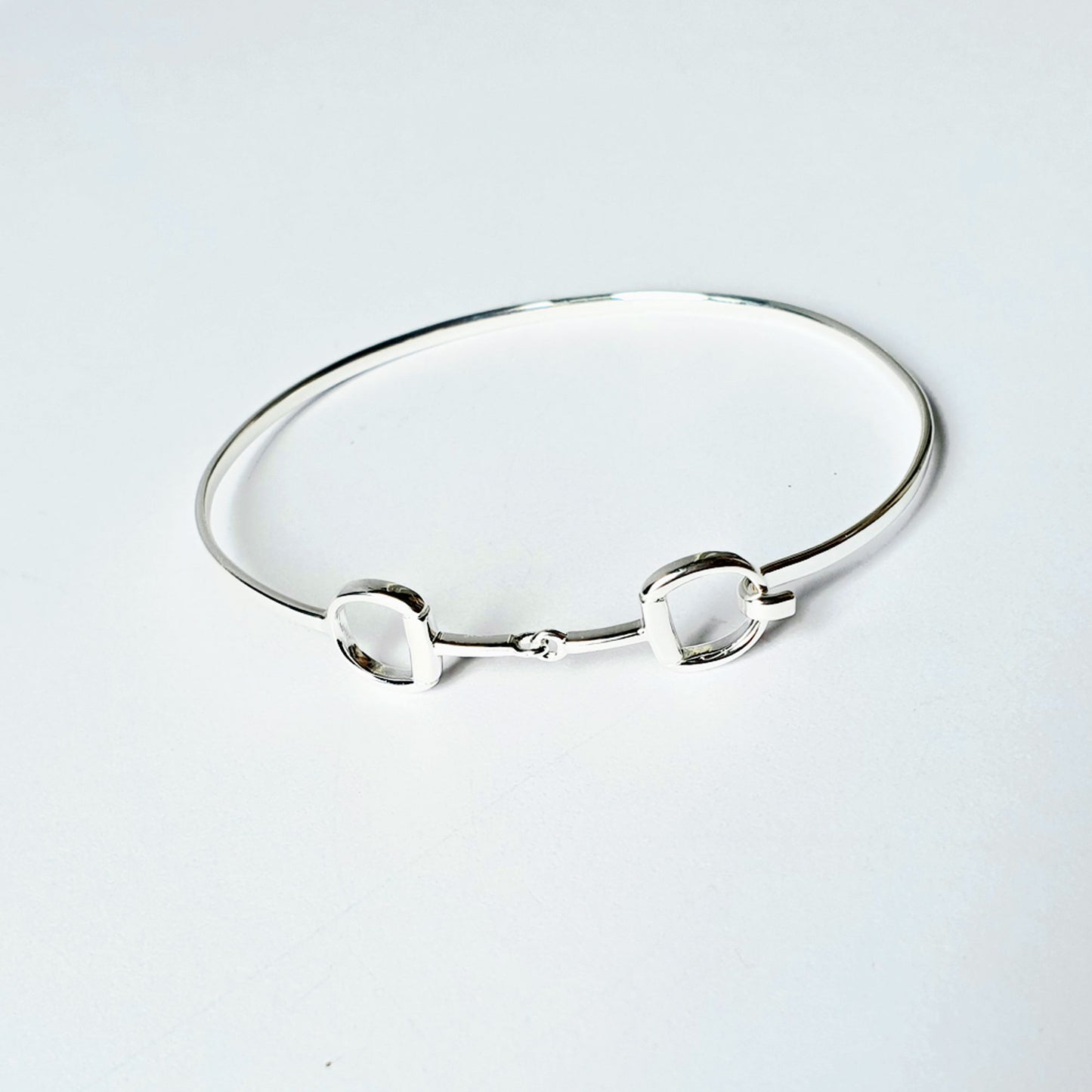 Sterling silver cuff with snaffle bit detail