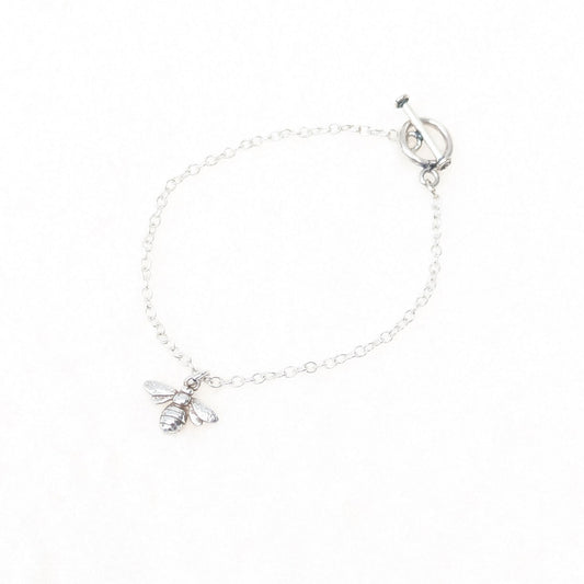 Sterling Silver Bee Charm Bracelet