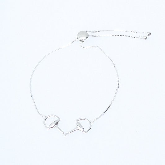 Sterling Silver Snaffle Slider Bracelet