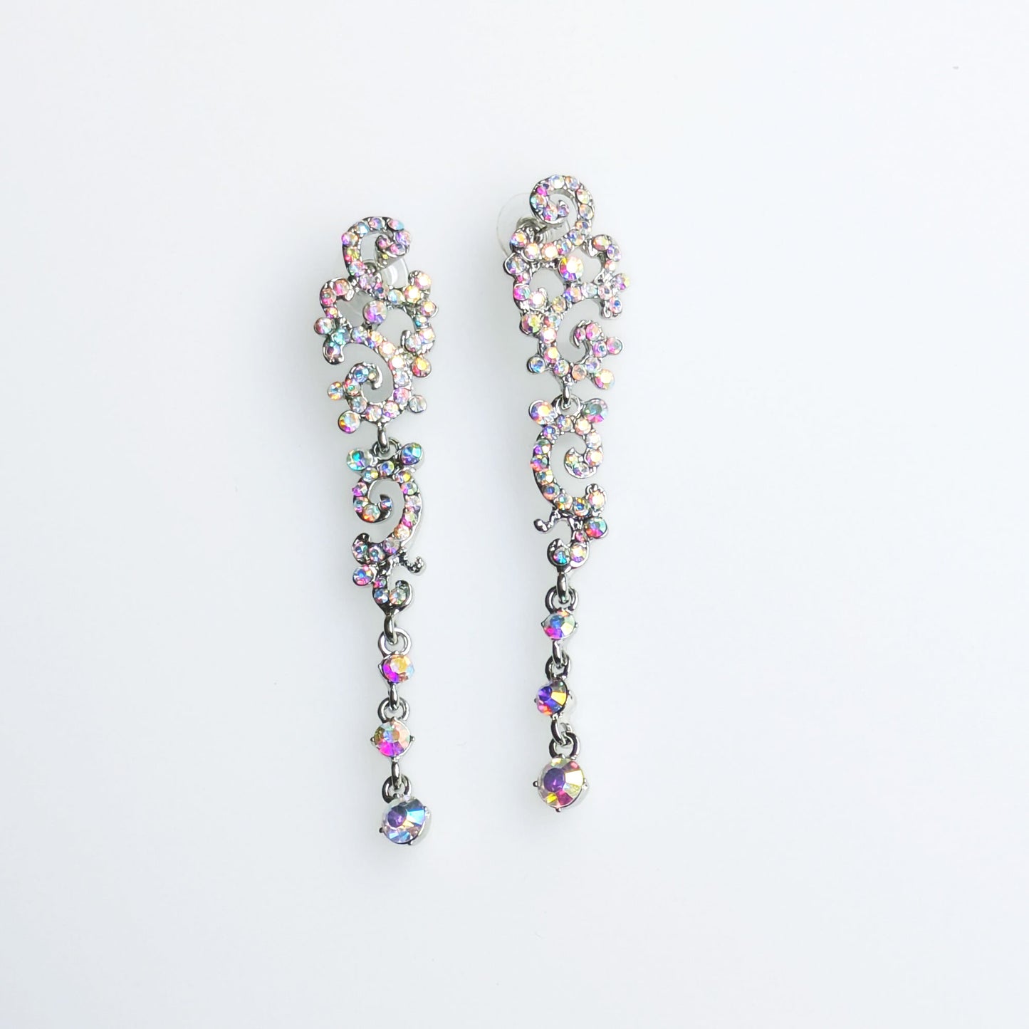 Diamante swirl earrings