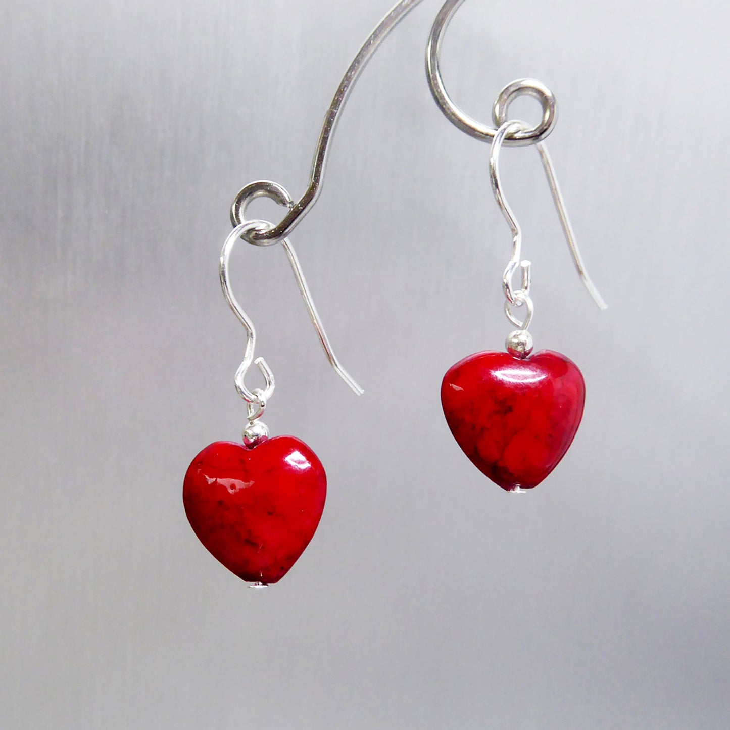 Fossil Heart Earrings