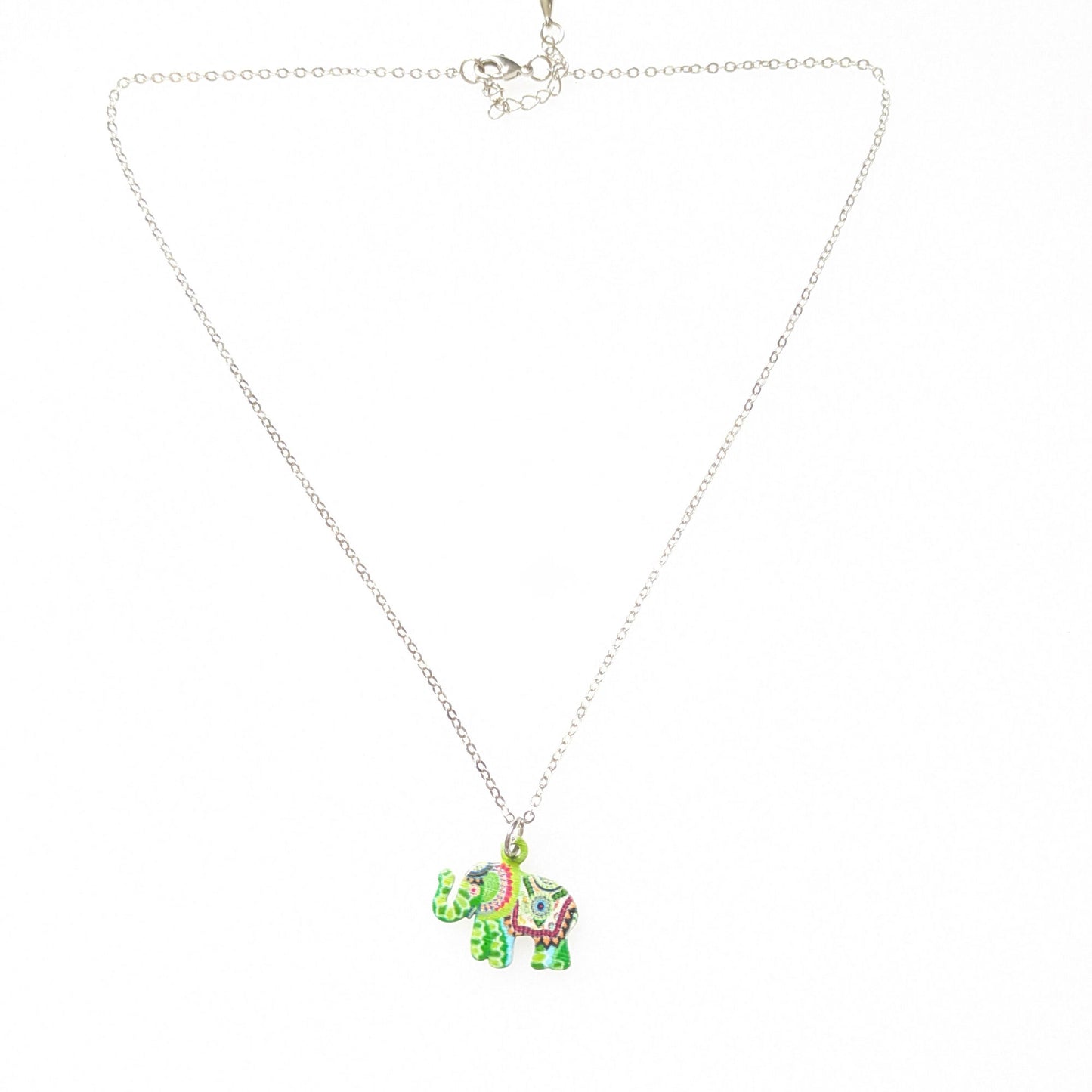 Enamel Elephant Necklace