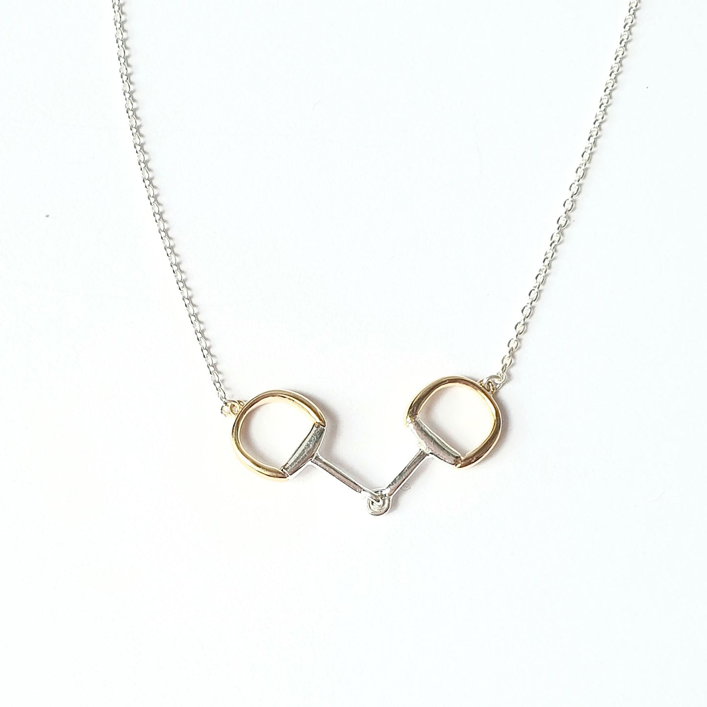 Sterling Silver Solo Snaffle Necklace