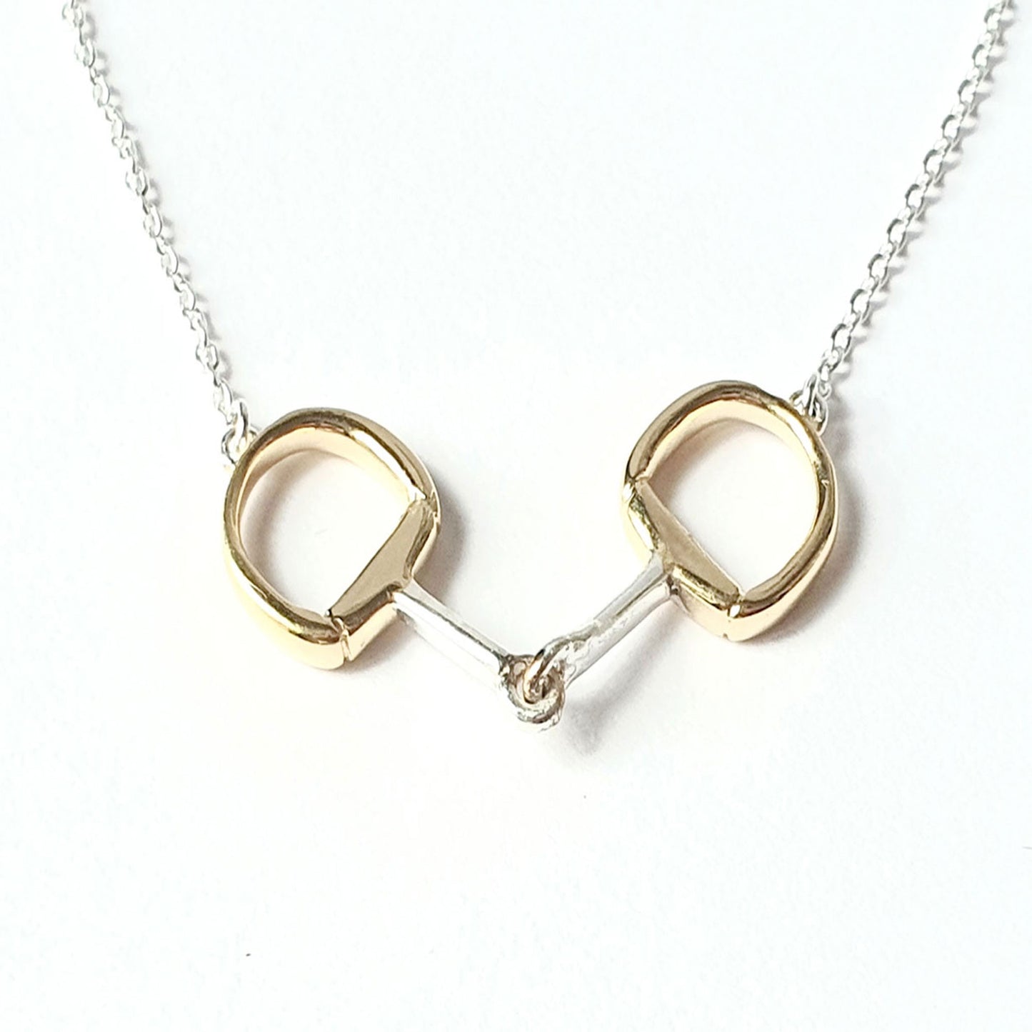 Sterling Silver Solo Snaffle Necklace