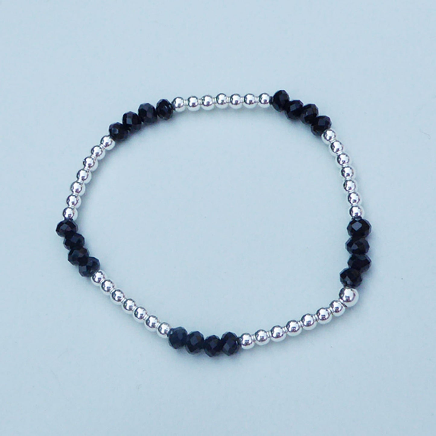 Black crystal insets bracelet