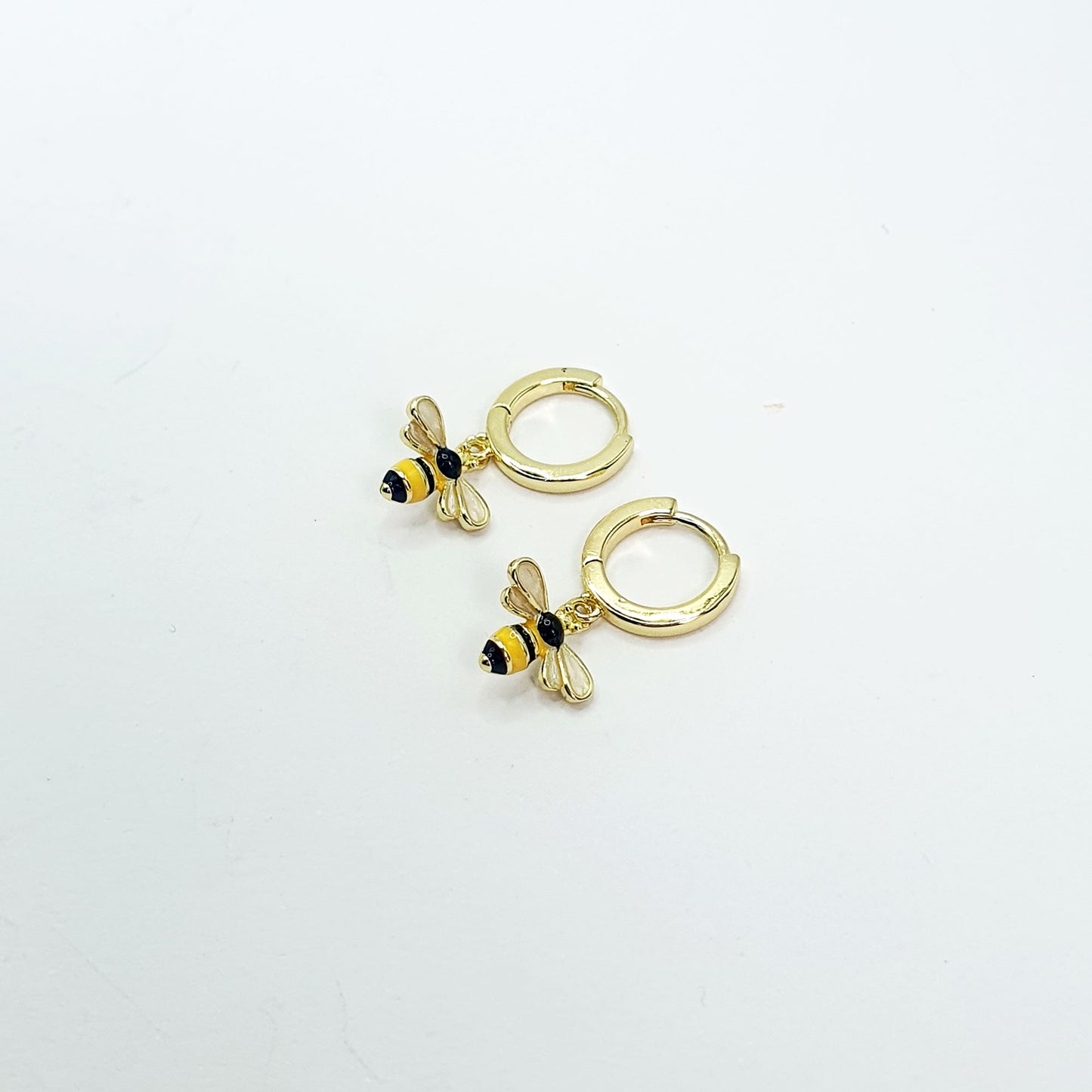 Bee Hoop Earrings