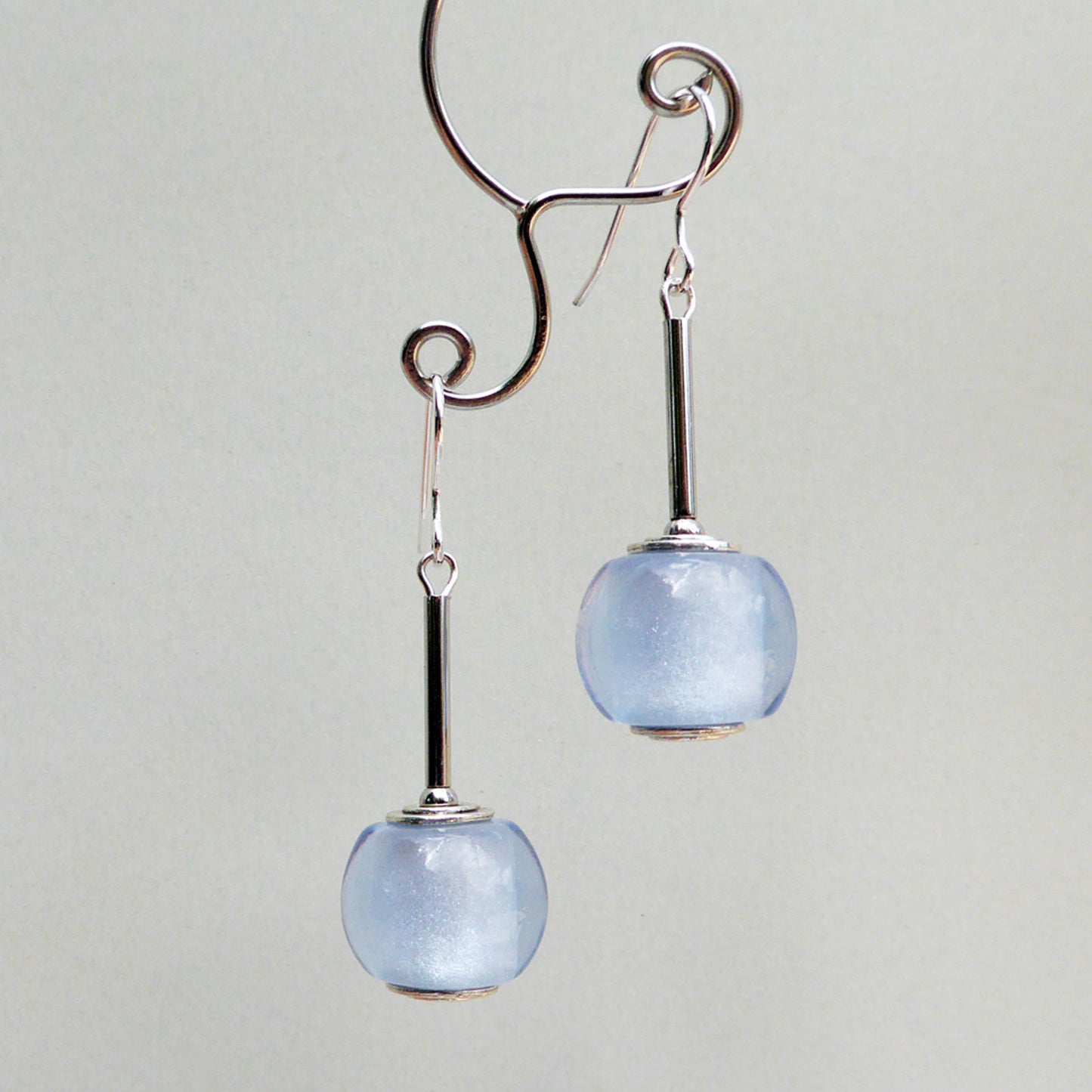 Ice blue Zsiska long drop earrings
