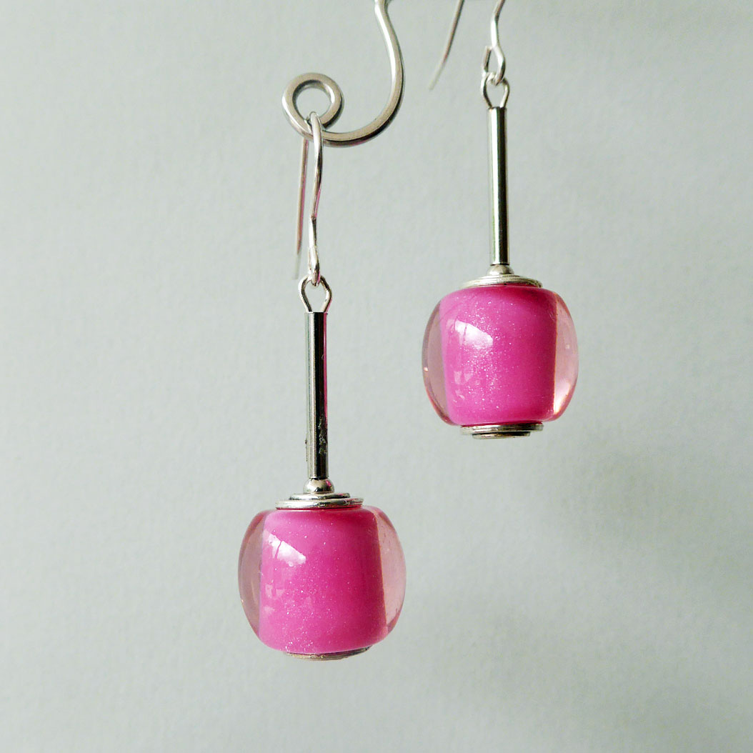 Pink Zsiska long drop earrings